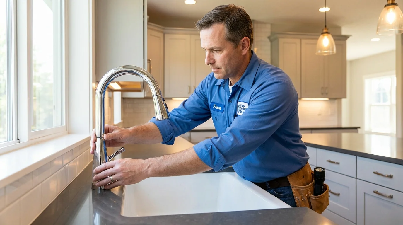 Kitchen faucet installation by Johns Plumbing LLC in Cody