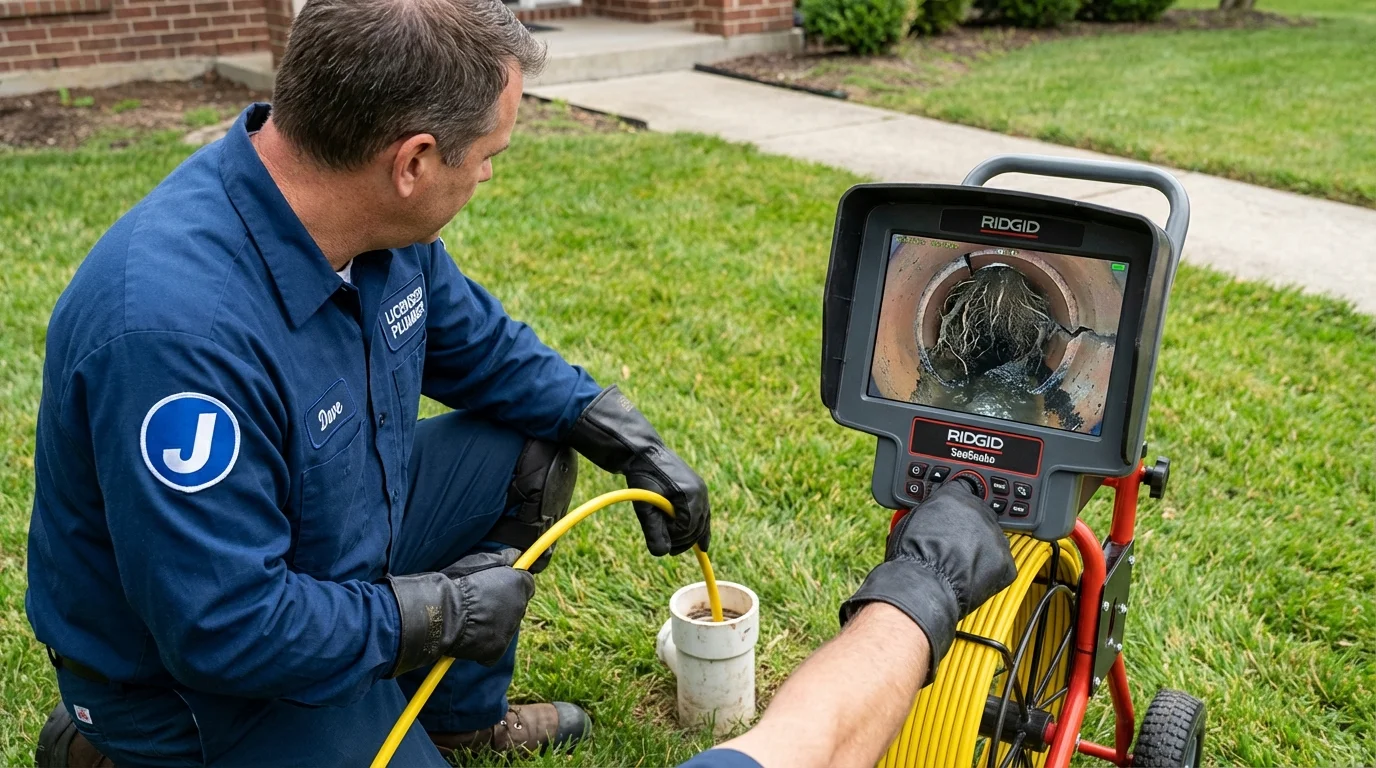 Sewer camera inspection being performed by Johns Plumbing LLC in Cody
